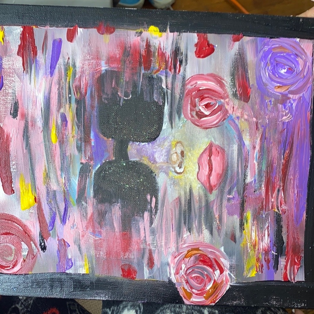 i am selling this painting it is a girl disappearing into her feelings .